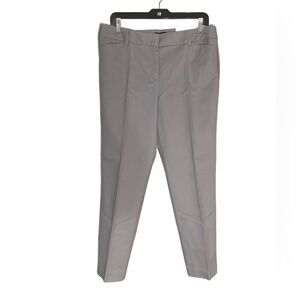 New Liz Claiborne Career Emma Ankle Pants Womens Sz 8 Silver Gray